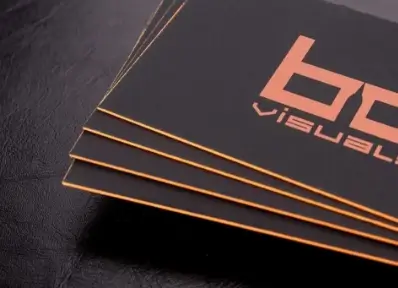 Painted Edge Business Cards Painted Edge Business Cards