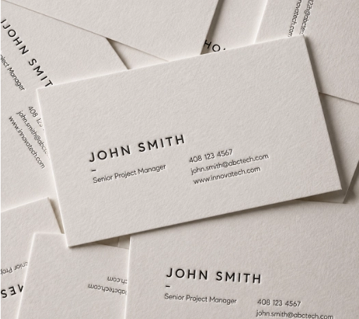 top quality letterpress business cards