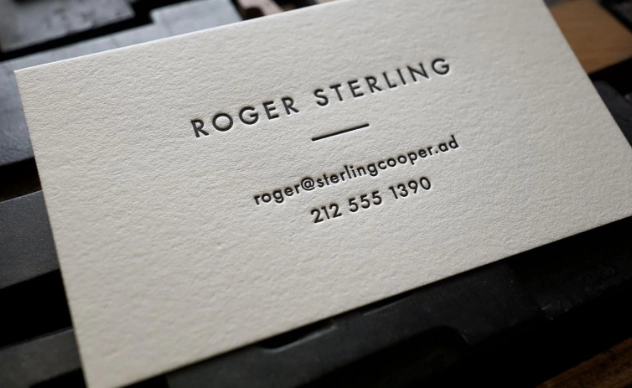 Embossed Business Cards Sample 1