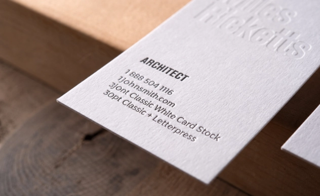 Embossed Business Cards Sample 2