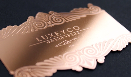 Rose Gold Metal Card Rose Gold Metal Card