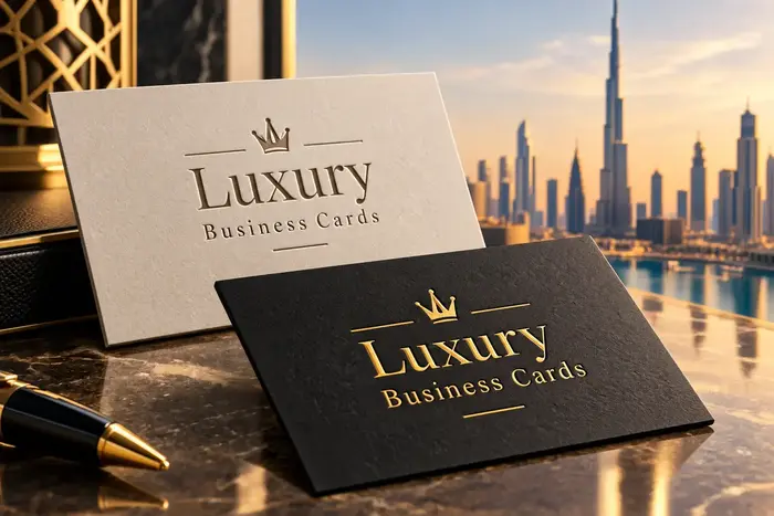 Embossed business cards