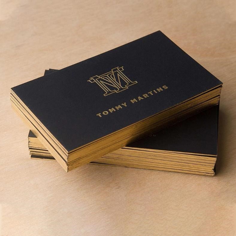 Metallic edge printing